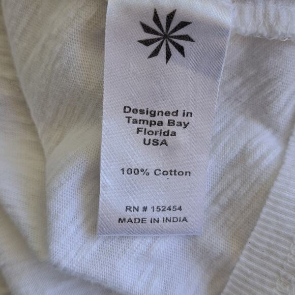 CAITE White Boho Floral Embroidered Zip Front Hoodie Jacket Medium 3/4 Sleeve - Picture 8 of 8